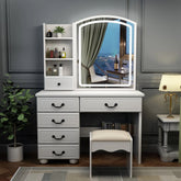 Bellemave® Vanity Mirror with Lights and Table Set with 3 Color Lighting Brightness Adjustable, 6 Drawers - Bellemave